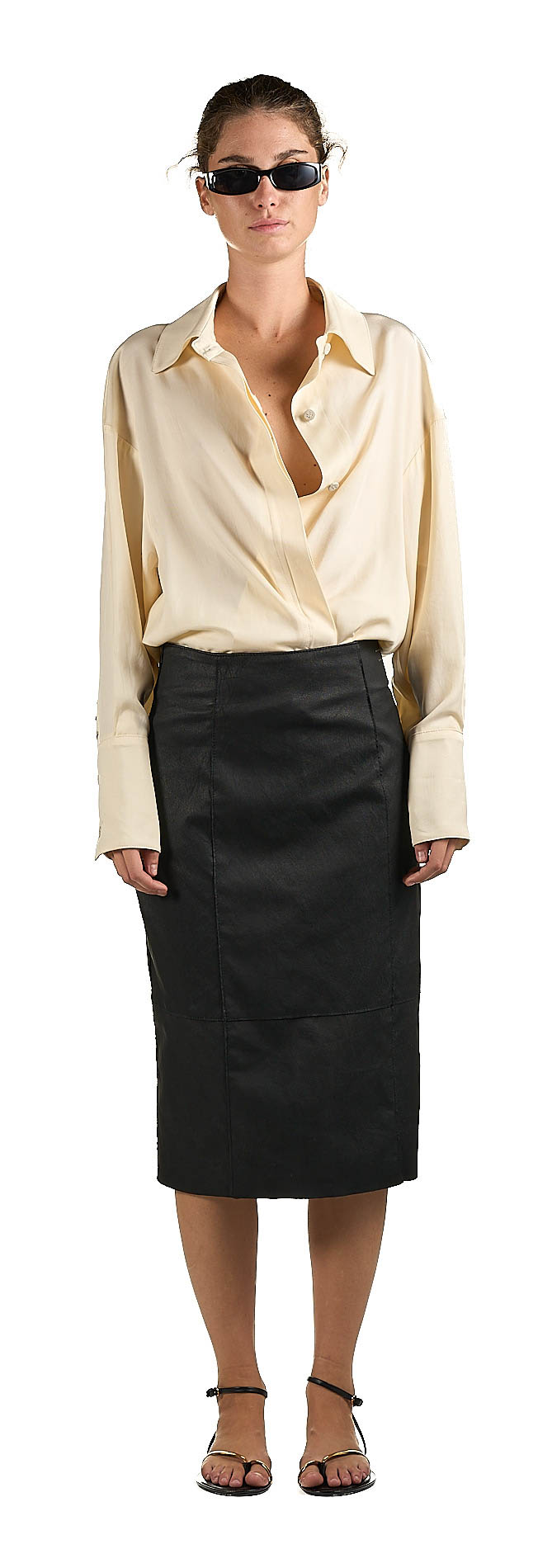 DANIELE BASTA LEATHER AND SILVER JACKET